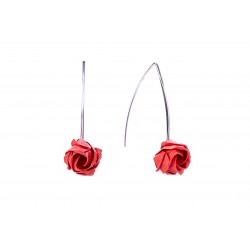 Rose earrings origami